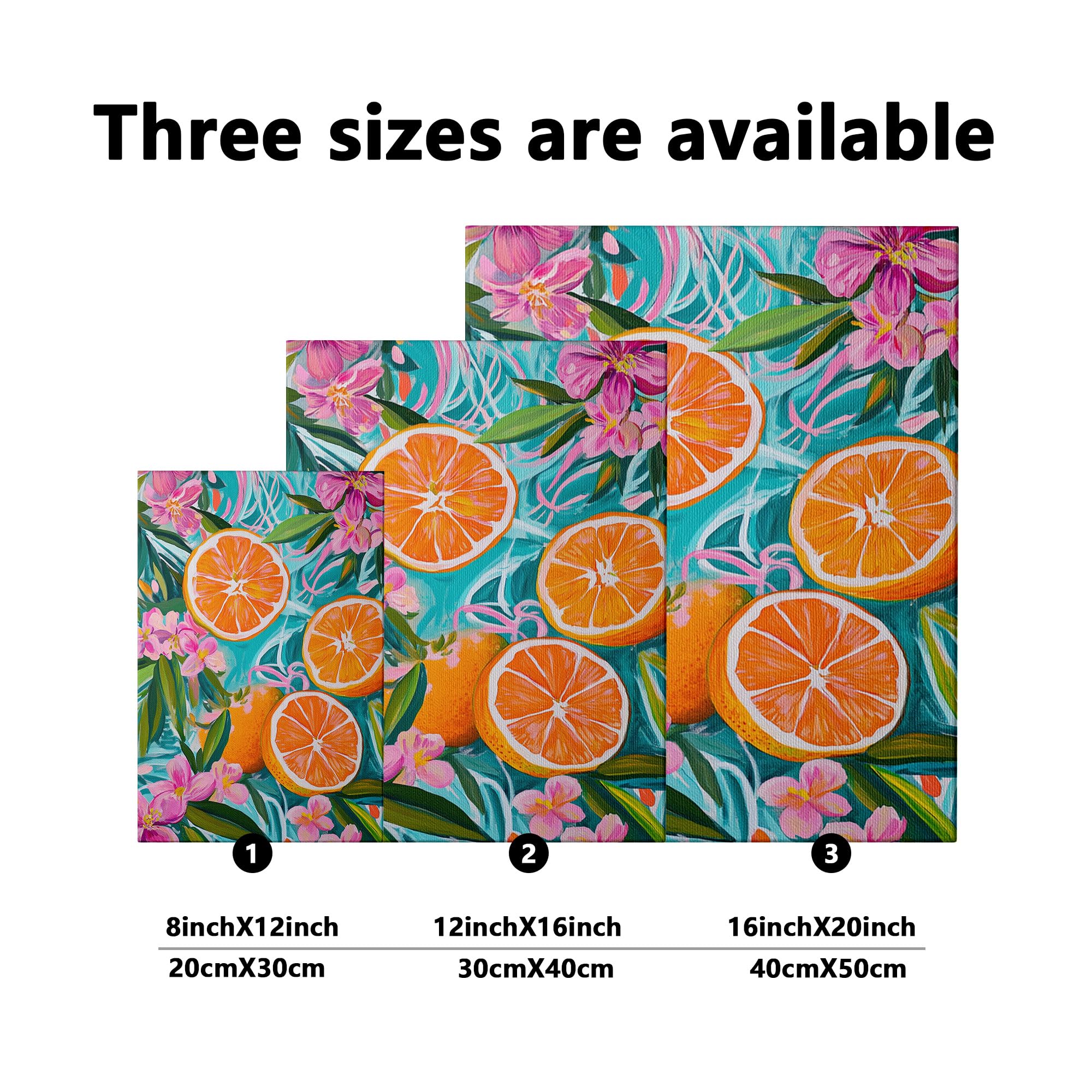 Amazon.com: Summer Citrus Canvas Wall Art, Bright Orange Fruit